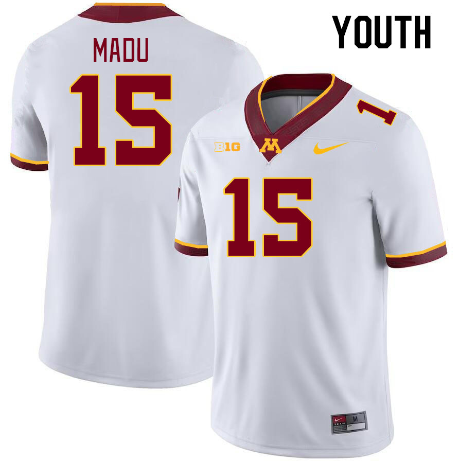 Youth #15 Samuel Madu Minnesota Golden Gophers College Football Jerseys Stitched-White